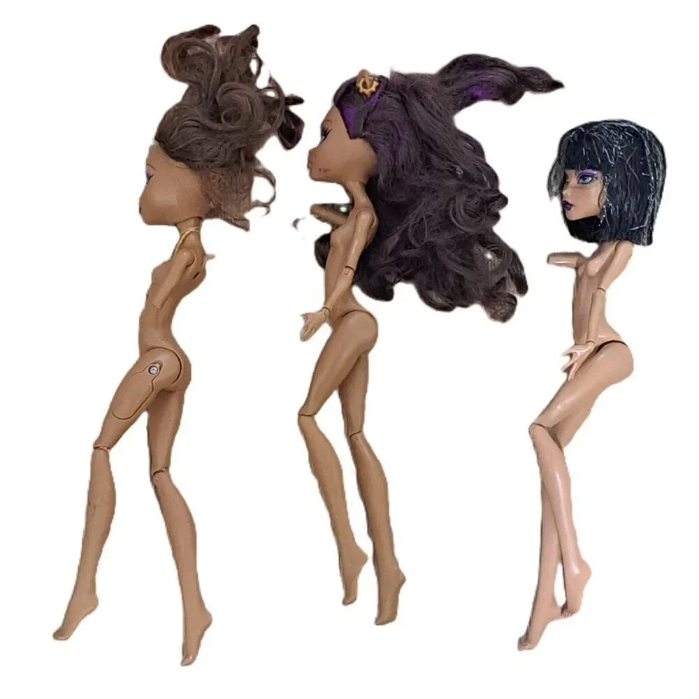 Monster High 3 Nude Dolls Collection For Parts Toy Collectable Teens Y2K